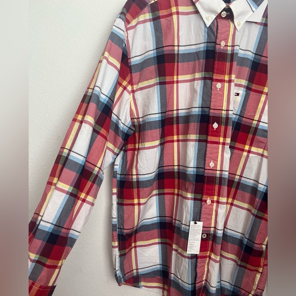 Tommy Hilfiger Men Plaid Long Sleeve Shirt XL NWT - Picture 4 of 7